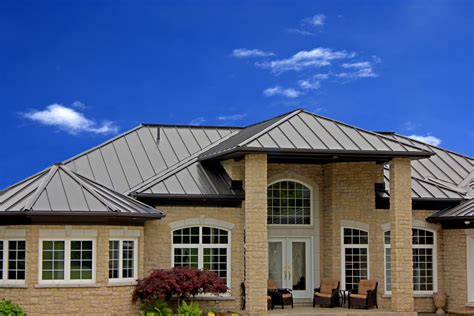 painted brick house with brown metal roof|paint for brown roof.